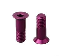 Hosrivae Aluminum Alloy Rear Derailleur Wheel Screws M5x14.2mm with Thread Locking Glue High Hardness Resistant Guide Wheel Bolts Bike Cycling Parts Black Red Orange Purple 2 Pack(purple)
