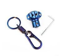 Hosrivae Aluminum CNC Motorcycle Key Cover Case Shell with Key Ring for Bike Keys - Burn Blue DIY Replacement, 1 Pack