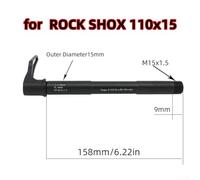 Hosrivae Aluminum Quick Release Lever for 100/110 mm x 15 mm Front Fork Thru Axle - Safety Locking Skewer, 6061-For T6 Alloy, Black, 59 g(110 * 15)