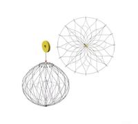 Hosrivae Automatic Open-Closing Underwater Fishing Net Cage for Crabs, Shrimp & Fish - Steel Wire Crab Trap with High-Strength Welded Mesh, 52x52x62x62x7(62CM16 SILK)