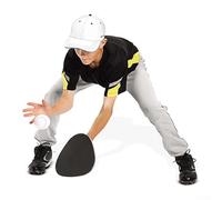 Hosrivae Baseball Glove for Training & Fielding Practice - Defensive Catcher Glove Made of For Durable Plastic, Lightweight 35g Design (26 x 23 x 4(BLACK)