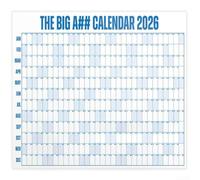 Hosrivae Big A## 2026 Dry-Erase Wall Calendar, Extra Large 4Ft-Paper Calendar With Colour-Coded Labels For Home, Office And Goal Planning(Blue)