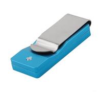 Hosrivae Billiards Chalk Holder Clip for Snooker Pool Players - Lightweight Aluminum Alloy with Silent Rubber Pad, Fits Most Chalk Boxes, Compact 25 x 13 x(BLUE)