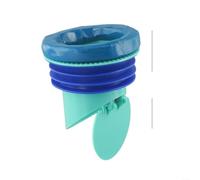 Hosrivae Blue PVC Toilet Flange Seal with Triple Sealing For Ring and Anti-Backflow Valve for -Proof Drain Base Installation - 13 cm Outer Diameter, 8 cm I