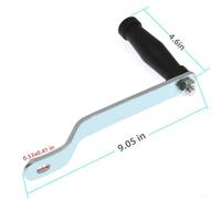 Hosrivae Boat Trailer Winch Handle - Ergonomic Iron Crank with Non-Slip Plastic Grip, Rust- Replacement for Boat, Sailboat & Trailer Hand Winches (9.05 x(SILVER)