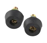 Hosrivae Bonnet Bumper Rubber Stopper Adjuster for Patrol Y60 and For Maverick 88-94, 2 Pack, Aluminum Alloy & Rubber, M8x1.25 Thread, 4x2.5cm