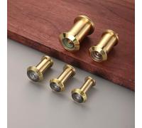 Hosrivae Brass Door Viewer for Home Security, 220-Degree Wide Angle Peephole with HD Optical Lens, Anti-Peeping Rear Cover, Adjustable for 35-80mm(12MM35-60MM)