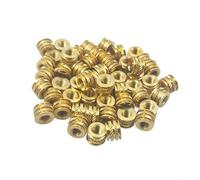 Hosrivae Brass Heat-Set Threaded Inserts 3D Printing, #6-32 Internal Threads, Knurled Strong Bond, 20 pcs - Compatible with FDM/SLA Resin Prints, Tapered with Fins