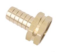 Hosrivae Brass Hose Set 2 Pieces, 3/8" Barb x 3/4" GHT Female Fitting, Garden Watering Connectors Outdoor Use(5/8 inch)