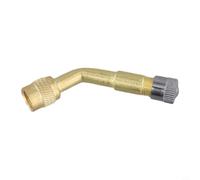 Hosrivae Brass Tire Valve Extension Adaptor with 45°/90°/135° Angled Stem for Car, Motorcycle, E-For Bike, Scooter & - Fit for Narrow Hub Mounts(45度)