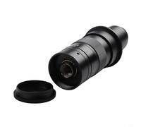 Hosrivae C- Microscope Camera Lens 0.7-4.5X Zoom Objective for Video Microscopy, 6.5:1 Ratio, 300X Display Magnification, Alloy Build, Manual Focus, Compatible with PCB Jewelry LCD Inspection(120X)