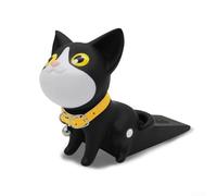 Hosrivae Cartoon Cat Door Stopper - No-Drill, Non-Marking Windproof & Anti-Collision Door Holder Bedrooms, Kitchens, Living Rooms & Bathrooms - PVC/Iron/PU, 16.5 x 7.6 x 11.5 cm(C)