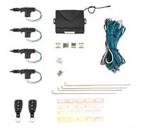 Hosrivae Central Locking Kit 12V with Remote Keyless Entry for 4 Door Vehicles, Electric Actuator System with 4 Motors, 2 Remotes, Wiring Harness, Compatible with Most Cars