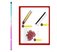 Hosrivae Compact Carbon Fiber Fishing Rod for Adults & Kids, 1.5-2.7m Extendable with Fast 28 Action, Collapses to 40cm, For Ultra-Lightweight 50g, Pink(1.5M)