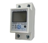 Hosrivae DDS668 Single Phase Digital Energy Meter 220V/120V, Rail-Type LCD Display Consumption Counter with Reset Function, Accurate Voltage and Current Monitor Residential and Commercial Use(230V)