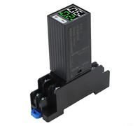 Hosrivae Digital Cycle Timer Relay 220V With LED Display And Socket Base, Dual Time Delay Controller For Street Lights And Factory Equipment