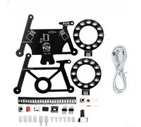 Hosrivae DIY LED Vehicle Electronics Kit, Soldering Practice Circuit Board With Dynamic Patterns, Rotating Potentiometer For Brightness Control, 5V Educational Tool, 136X88mm(B)