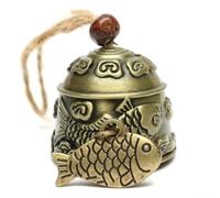 Hosrivae Dragon Fish Feng Shui Wind Chimes, Zinc Alloy Lucky with Auspicious Pattern, Deep Tone Hanging Ornament Home Garden Door Decor, Chinese Fortune, 10.53 Inch Total Length(Carp)