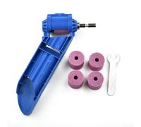 Hosrivae Drill Bit Grinding Wheel Portable Drill Bit Sharpener with Wear-Resistant Corundum Grinding Wheel for Iron Drill Bits, Drill Powered, Compact Blue