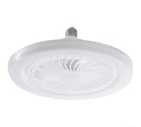 Hosrivae E27 LED Ceiling Fan Light With Remote Control, 3 Color Temperatures 3000K-6500K, Quiet Socket Fan Lamp For Bedroom Living Room Garage Study Rooms Dining Room(A)