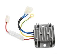 Hosrivae Engine Voltage Regulator Rectifier 12V for Kipor Kama Diesel Generator 178F 186F, AVR with 3 Wires 2 stoppers, Grey Aluminum Housing Replacement Part