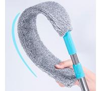 Hosrivae Extendable Electrostatic Ceiling Duster Under Household Cleaning - Retractable 360° Swivel Handle Gaps Soft Fibers for Ideal for Feather for Bed Sofa Washable Electronics - Pack(C)