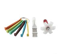 Hosrivae FCR6 Fin Comb Tool Set (3-Piece) Conditioner Condenser & Evaporator Coil Cleaning - Steel + ABS Whisk Brush with -Coded Ring, Compatible with Automotive A/C Systems