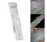 Hosrivae Flash Gliss Strands Fly Tying Material - Imitation Fish Scale Glitter Strips for Bass, Trout, Pike & Salmon Lures, 25cm Shiny Silk Flash Fishing