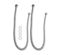Hosrivae Flexible Stainless Steel Corrugated Water Heater Connector Hose 3/4 Inch 1 m, High Pressure & Temperature Resistant for Water Heaters and Boilers, 2 Pack