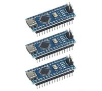 Hosrivae For Arduino-Compatible Module Board with USB-C Port, 5V/16MHz Microcontroller for DIY Electronics Projects, For CH340 Chip, 3-Pack Blue Develop