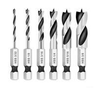 Hosrivae For Stubby Drill Bit Set, 6.35mm Hex Shank, For HSS Steel For Woodworking, Quick-Change Compatible With 1/4" Drill Chucks(4#)