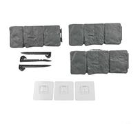 Hosrivae Garden Lawn Edging Border with Strong Securing Pegs, Flexible Effect Edging Flower Beds, Curves & 90 Angles, Install No Dig, 24.5x10cm(Grey)