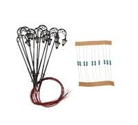 Hosrivae HO Gauge 1:87 10Pcs 3V DC AC LED Lanterns 63mm White Model Railroad Layouts Architectural Models Bonsai Miniatures