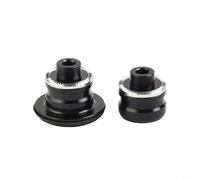 Hosrivae Hub Thru Axle QR Quick Release End Cap Converter, Aluminum Alloy Front M9 to 15mm 100mm & Rear M10 to 12mm 135-142mm 8/11/12 for MTB Road Bike Hubs, Black(10 * 135mm)