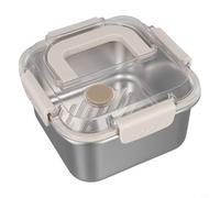 Hosrivae Large Secure Heatable Insulated Leak-proof Having Seal 304 Steel Lunch Box Silicone Microwave Oven Capacity Food Container Work School(1600ML)