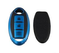 Hosrivae Leather Car Key Case for Nissan Qashqai J10/J11, for Leaf, Micra, Versa & T32 -, Embossed Buttons, Anti-Fingerprint (1 Pack)(Style 4)