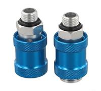 Hosrivae Manual Slide Valve for Pneumatic Systems, Flow Control Hand Switch with G1/8 G1/4 G3/8 G1/2 BSPT Thread, Aluminum Body, Blue, 2-Pack (HSV-06/08/10/15)(HSV-08)