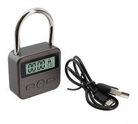 Hosrivae Moment Delay Padlock Self LCD Display Digital Momentr Security Having for USB Control Habit Breaking and Temporary Access Water-Resistant Lock