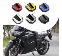 Hosrivae Motorcycle Kickstand Extender Pad, Aluminium Alloy Foot Support for Enhanced Stability on Grass Sand or Soft Ground, Fit for All Bikes(GOLD)