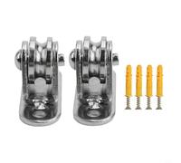 Hosrivae Nickel-Plated Steel V Groove Pulley Wheel Block with For Duplex Bearings for Wire Rope Traction, Sliding and For Home Gym Systems, 1.89 Inch Diameter(2PCS)