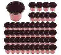 Hosrivae Nursery Pot Pack 50 Pieces Plant Transition Before Final Transplantation Breathable Walls And Drainage Vigorous Roots(13cm)