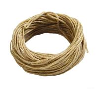 Hosrivae Organic Hemp Candle Wicks, 1.0mm Diameter Coated In Natural Beeswax, 10M Roll For DIY Candle Making, Votives & Tea Lights(Dark Brown)