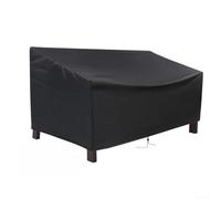 Hosrivae Outdoor Storage Bench 210D Oxford Waterproof UV Resistant with Adjustable Drawstring Patio Garden Furniture Black(190 * 69 * 89cm)