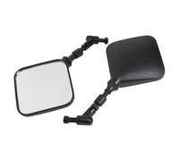 Hosrivae Pair of Motorcycle Rear View Mirrors 10mm for Suzuki DR 200 250 350 400 650 DR650, Black ABS Shell Adjustable Handlebar Mount