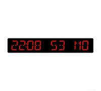 Hosrivae Plastic LED Digital Clock Auto Time Set Display(black red)