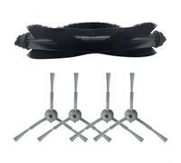 Hosrivae Plastic/nylon Roller Main Plus 4 Side Brushes Robot Black Cleaners - Vacuum Kit Simple Mount Replacement L60 Clean L50 Ses for Brush
