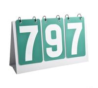 Hosrivae Plastic Table Top Scoreboard Flipper with Clear Digital Display, Lightweight Folding Sports Scoreboard for Basketball, Football, Badminton & Billiar(GREEN)
