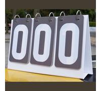 Hosrivae Plastic Table Top Scoreboard Flipper with Clear Digital Display, Lightweight Folding Sports Scoreboard for Basketball, Football, Badminton & Billiar(GRAY)