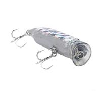 Hosrivae Popper Fishing Lure, 7 Cm Hard Artificial Bait With ABS Body & Stainless Steel Hooks, Topwater Wobbler For Freshwater Fishing(Light Bule)