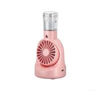 Hosrivae Portable USB Spray Fan With For Nano Mist Technology, 4 Adjustable For Mini Cooling Fan For Camping Travel, Quiet Rechargeable Misting Fan For Office, Pink(2)